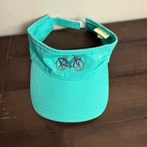 Turquoise Bicycle Embroidered Women's Visor